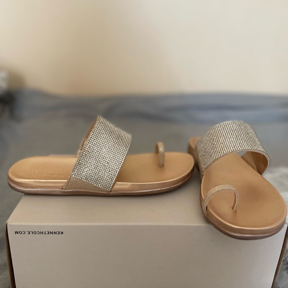 Kenneth Cole Reaction rhinestone sandals, never worn size 6.5